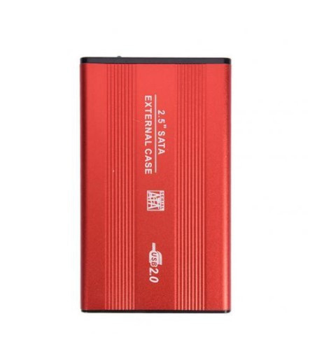 Зовнішня кишеня для HDD 2.5 дюймів, USB 2.0 - SATA, TRY TB-S254U2, до 3 TB, алюміній червоний, фото 1