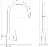 Кран кухонний  MixMIRA MS-0333-BB з підключ.фільтру, фото 4