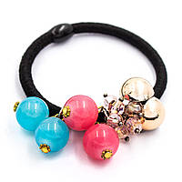 Гумка для волосся з брошкою "Кульки"