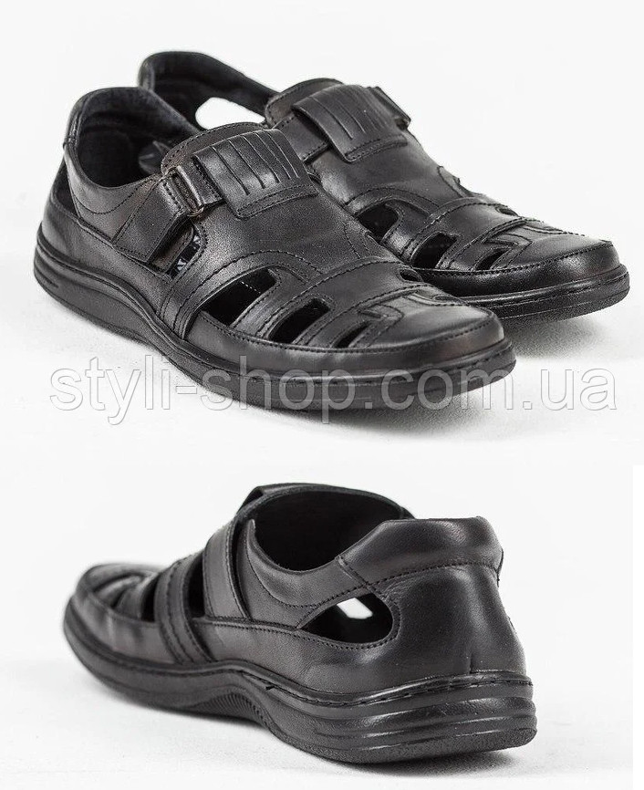 Чоловічі шкіряні літні туфлі Comfort Leather black. Кросівки чоловічі повсякденні. Чоловіче взуття, фото 1