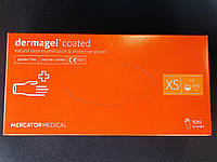 ПЕРЧАТКИ ЛАТЕКСНЫЕ XS (5-6) НЕПРИПУДРЕННЫЕ MERCATOR MEDICAL DERMAGEL COATED