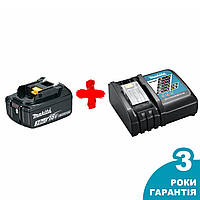 Набор аккумулятора и зарядного устройства Makita (BL1830B DC18RC)