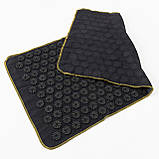 Масажний килимок Аплікатор Кузнєцова + валик масажер для спини/шиї/ніг/стоп OSPORT Lite ECO 80 (apl-027) Чорно-чорний, фото 5