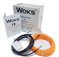 Нагревательный кабель Woks-18 100 Вт, 6 м, (0,6-0,8 м.кв) - теплый пол под плитку