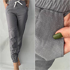 Жіночі літні штани, No 123 ЛЕН сірий