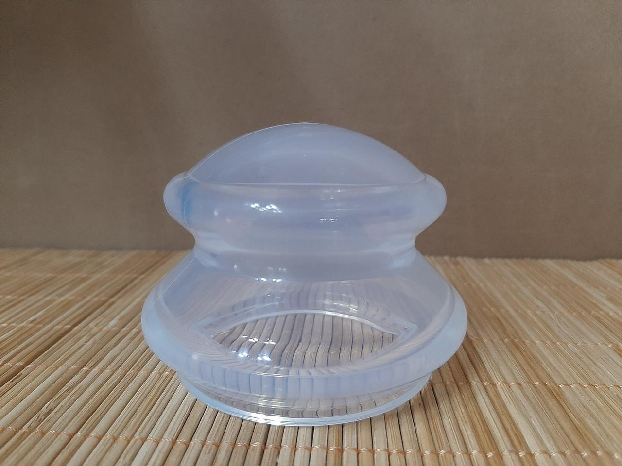 Банка силіконова прозора для вакуумного масажу 8 см, фото 1