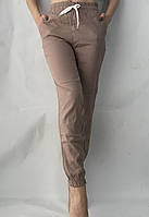 БАТАЛЬНІ жіночі літні штани, No 123 ЛЕН беж No2