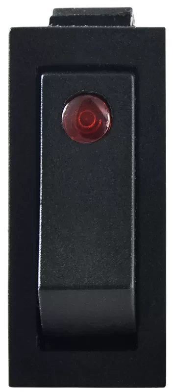 KCD3-101EN R/B 220V Перемикач 1 клав. червоний з підсвічуванням (точковим) - фото 2 - id-p1401058099