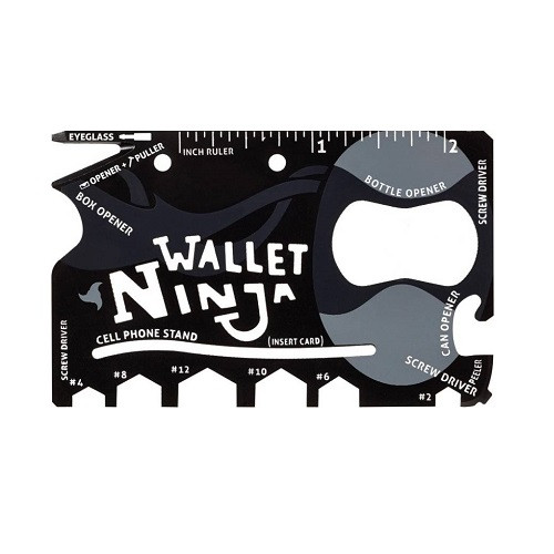 Кишеньковий інструмент виживання, мультитул кредитка 18 в 1, Wallet Ninja