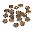 Підвіски з Кокоса, Плоскі Круглі, Коричневий, 15x2~3мм, Отвір 1мм, 20 шт, фото 2