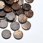 Підвіски з Кокоса, Плоскі Круглі, Коричневий, 15x2~3мм, Отвір 1мм, 20 шт, фото 6