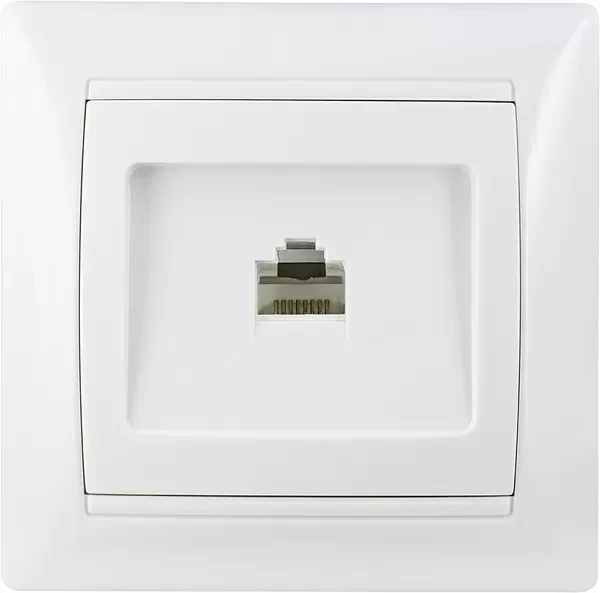 Розетка комп ютерна РВcom-1-Fr-W (біла) - фото 1 - id-p1401045507