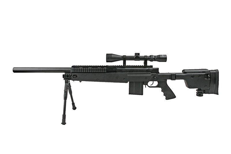 Гвинтівка снайперська MB4406D — з оптикою та сошками [WELL] (для страйкболу)