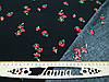 Тканина штапель чорного кольору принт "Гвоздики", фото 4