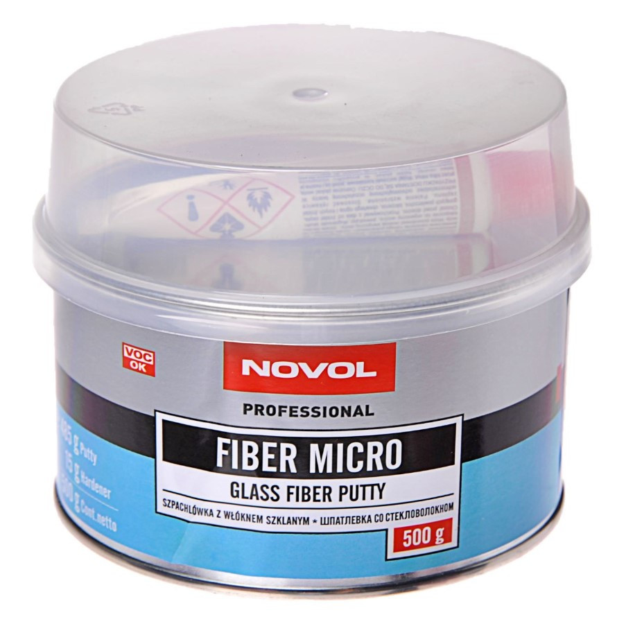 Шпаклівка Novol Fiber Micro скловолокниста 0.5 кг