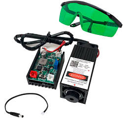 Потужний лазер для різання гравіювання 5.5Вт 445нм TTL і захисні окуляри
