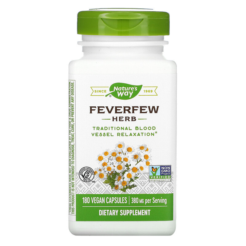 Піжма Nature's Way "Feverfew Herb" 380 мг (180 капсул)