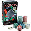 Набір фішок для покера, 100 фішок із номіналом у метал коробці, фото 2