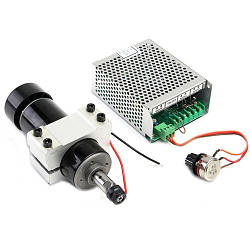 Шпиндель 500Вт для ЧПУ верстата, хомут і БЖ з регулятором обертів