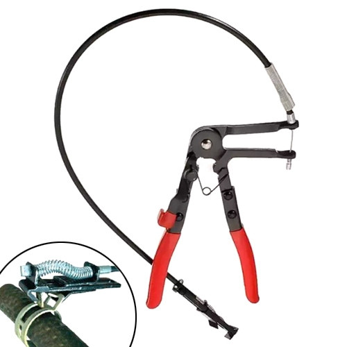 Знімач хомутів 18-54мм з гнучким тросом 630мм, щипці кліщі тросикові, фото 1