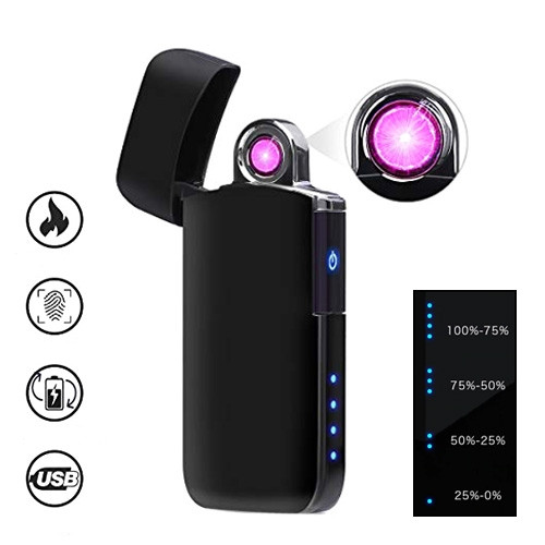 USB-запальничка електронна плазмова сенсорна Lighter, чорна