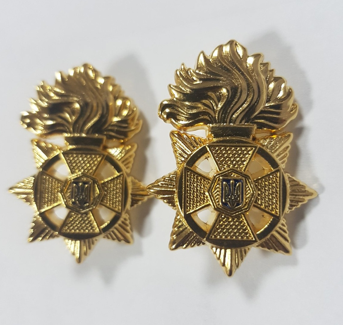 Петлиці на комір Нацгвардії України метал, фото 1