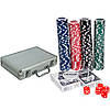 Набір для покеру у валізі: карти, 200 фішок, кубики, покерний, фото 2