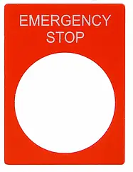 Табличка маркувальна STOP червона для кнопок XB2