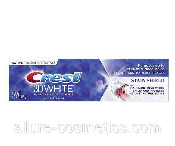 Відбілююча зубна паста Crest 3D White Stain Shield toothpaste  116гр