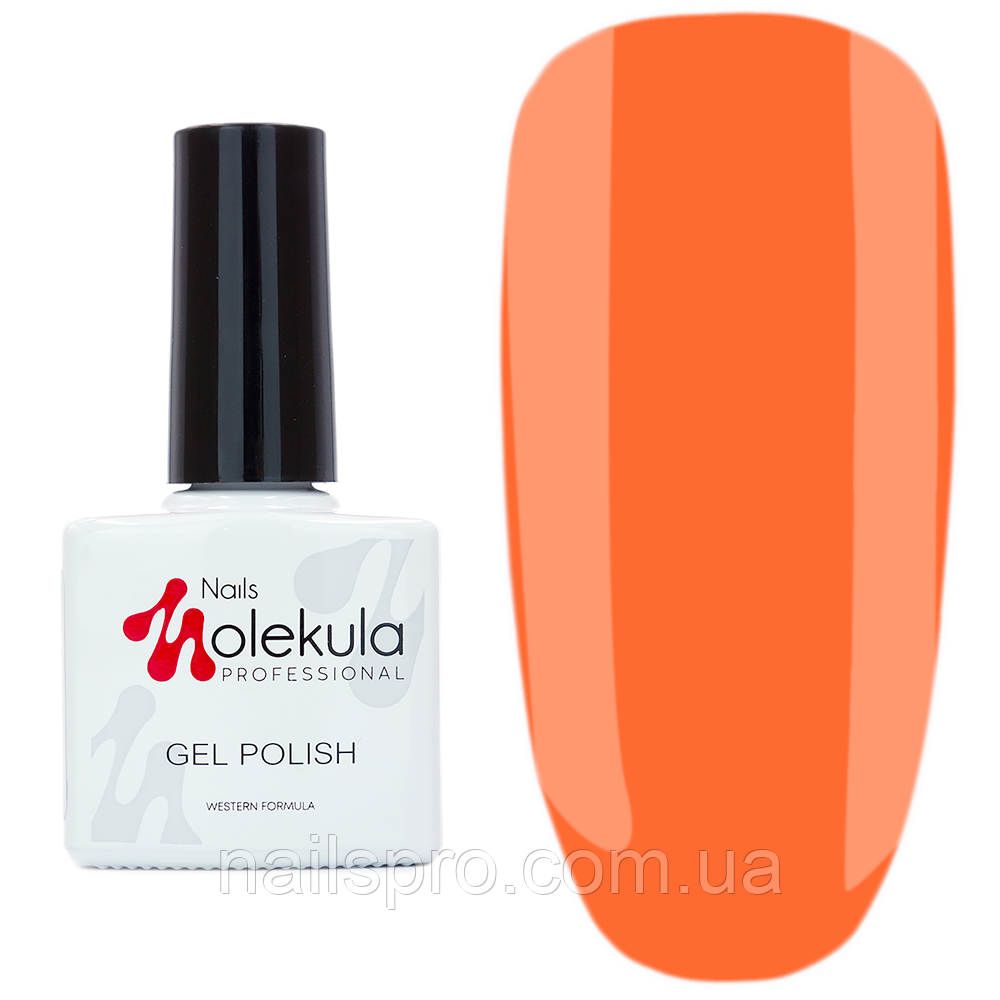 Гель-лак для нігтів Nails Molekula Gel Polish № 054 Помаранчевий неон