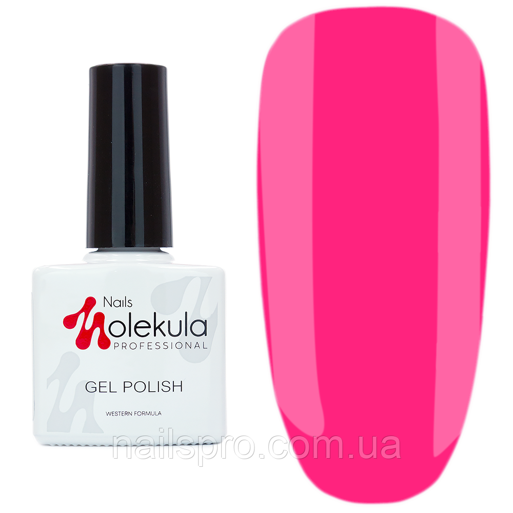 Гель-лак для нігтів Nails Molekula Gel Polish № 058 Насичений рожевий неон