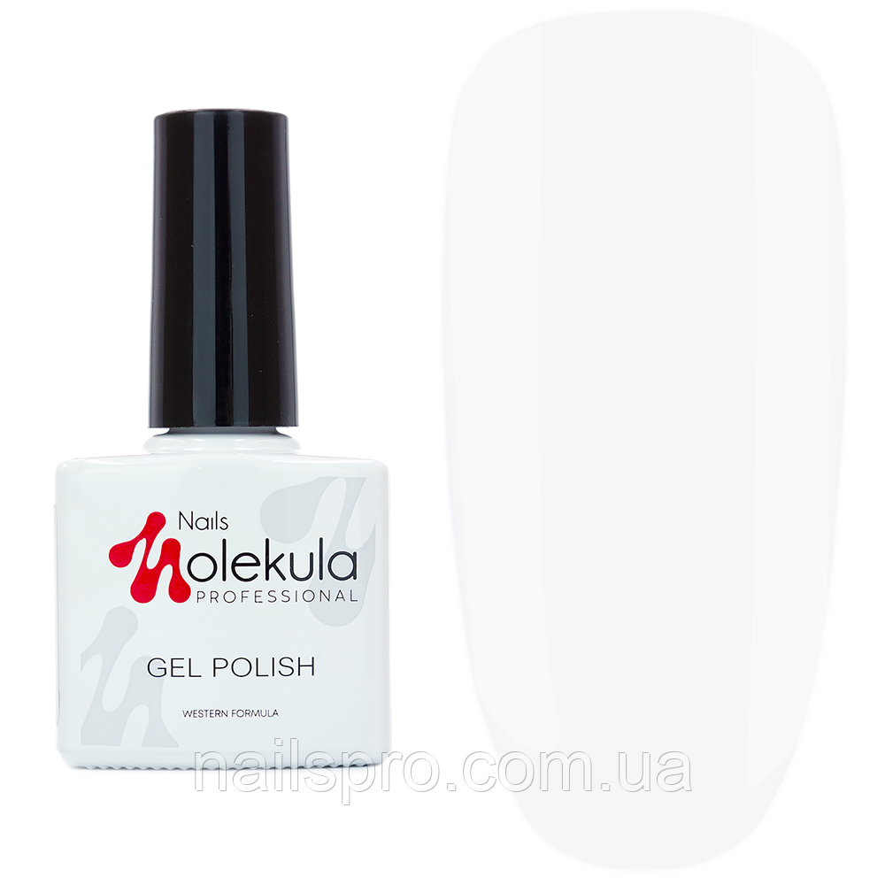 Гель-лак для нігтів Nails Molekula Gel Polish № 085 щільний білий