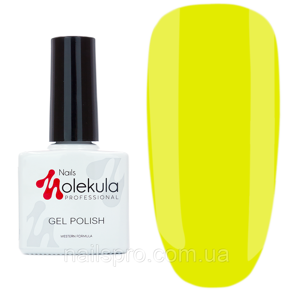 Гель-лак для нігтів Nails Molekula Gel Polish № 095 Лимонний неон