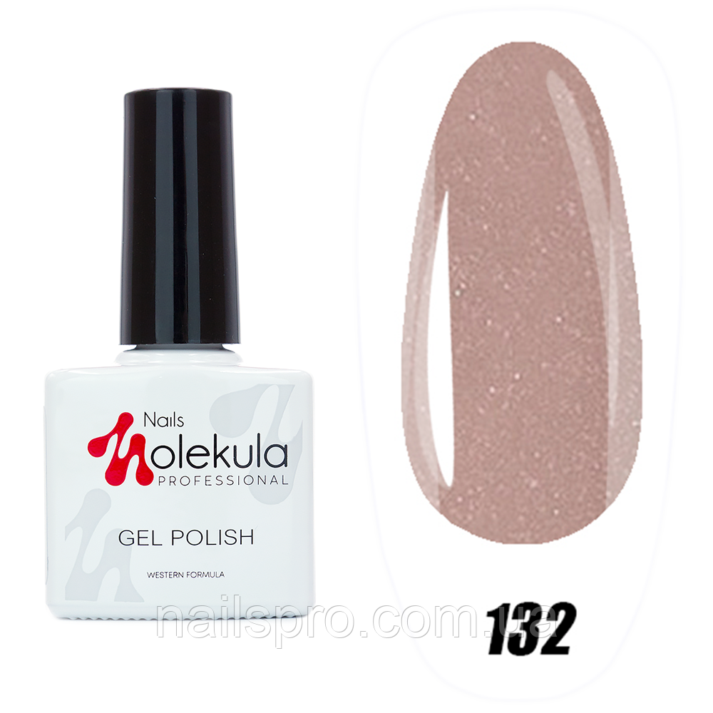 Гель-лак для нігтів Nails Molekula Gel Polish № 132 Мерехтливий мокрий камінь