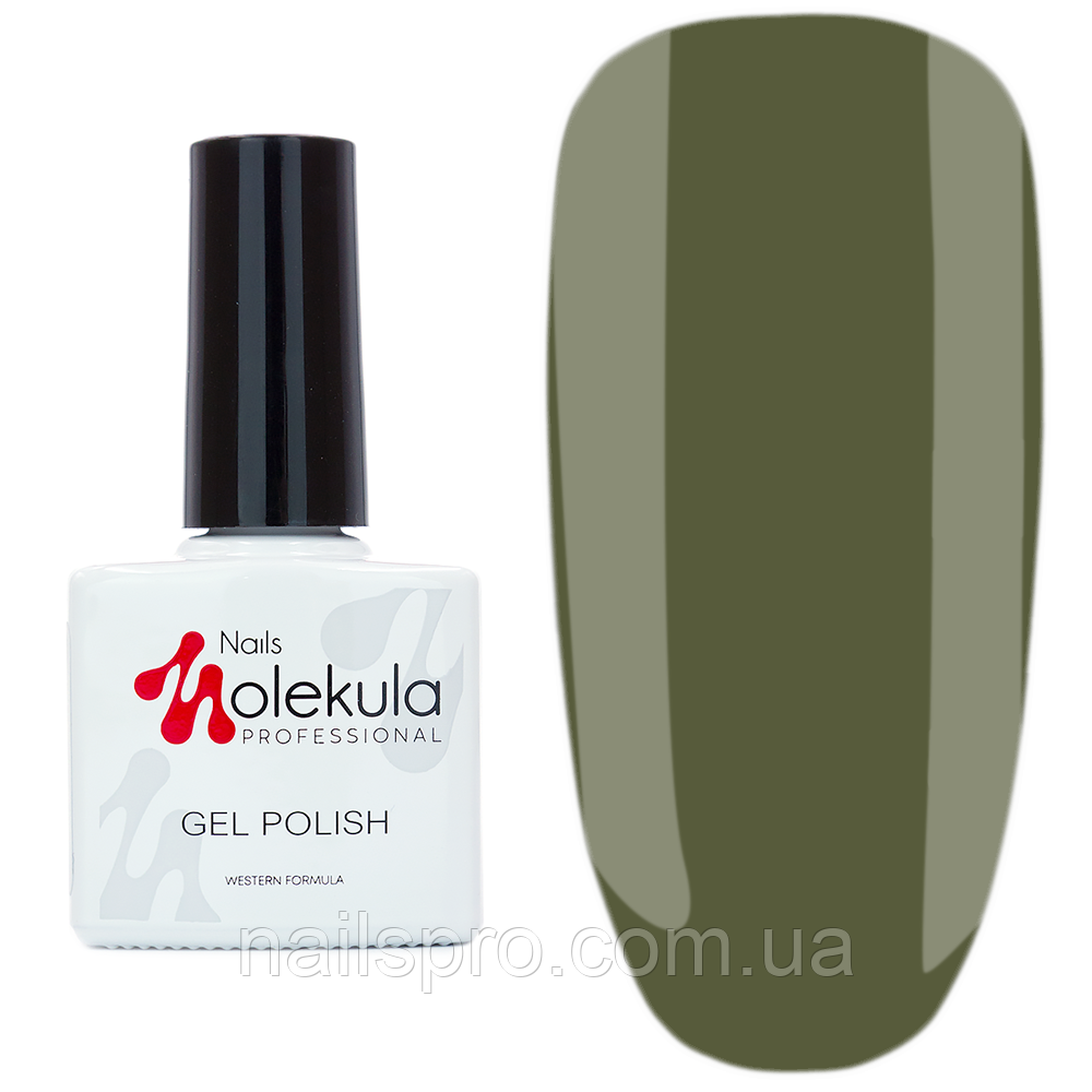 Гель-лак для нігтів Nails Molekula Gel Polish № 133 Темно оливковий