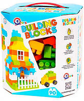 Детский конструктор для мальчика "Building Blocks", 90 деталей, голубой, Технок