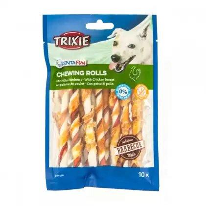 Ласощі для собак Trixie Паличка для чищення зубів Denta Fun 12 см, 80 г / 10 шт. (барбекю), фото 1