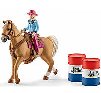 Игровой набор Женщина-ковбой с лошадью и аксессуарами Schleich 41417