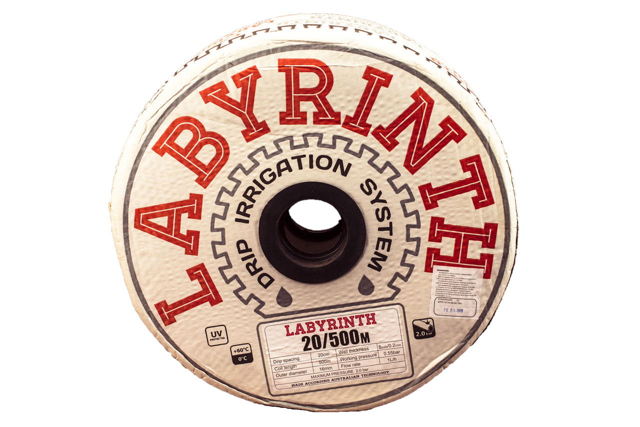 Крапельна стрічка щілинна Labyrinth 20см 8 mil 500м (500м)
