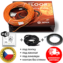 Тепла підлога комплект Wi-Fi терморегулятор + нагрівальний кабель Fenix ADSV10, фото 3