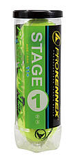 М'ячі для великого тенісу Pro Kennex Starter Green Stage 1 ITF набір 3 шт жовтий в тубусі (AYTB1902), фото 2