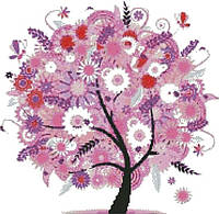 Набор для вышивания крестом 54х53 Цветущее дерево - весна Joy Sunday F370