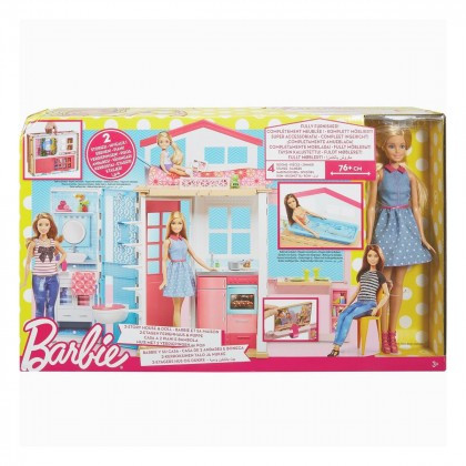 Портативний будиночок Barbie з лялькою DVV48