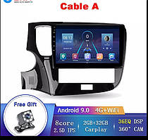 Junsun 4G Android магнітола для Mitsubishi Outlander 3 2012-2019 wifi 2ГБ ОЗУ +32+4G тип А