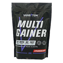 Гейнер "Multi Gainer", 900 г, зі смаком полуниці, Vansiton