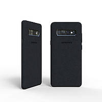 Захисний чохол Алькантара для Samsung Galaxy S10e чорний замшевий