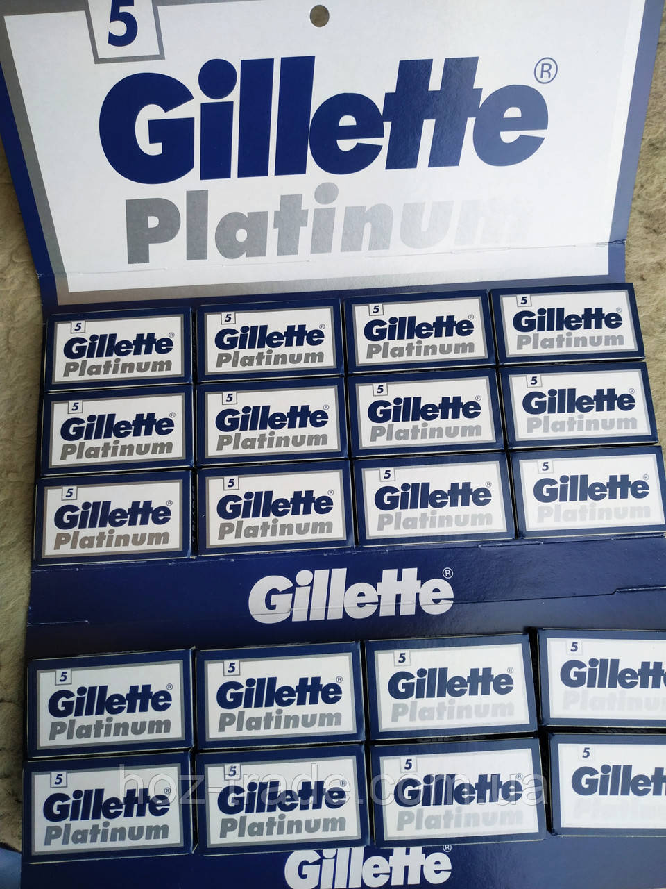 Леза Gillette Platinum класичні (20пачок по 5 шт.) Арабский є опт, фото 1