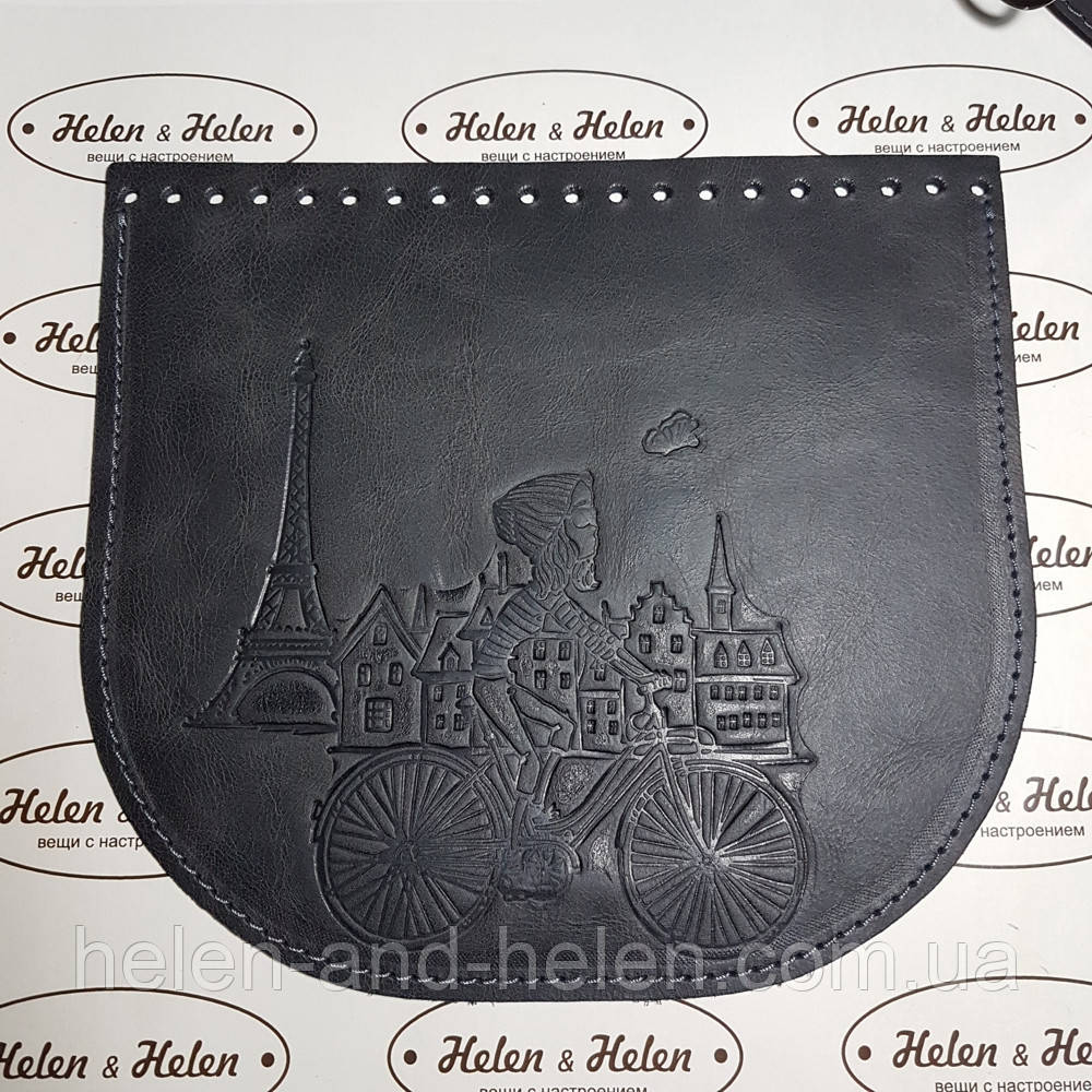 Клапан сумки. "Париж". Колір "Графіт", фото 1