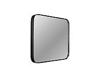 Квадратное круглое зеркало в черной оправе 40,5 х 40,5 см 16F-571