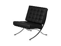 Кожаное черное кресло Барселона 77x84 см X035